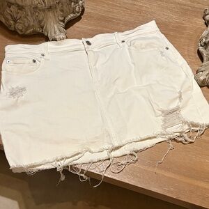 GAP White Denim Skirt